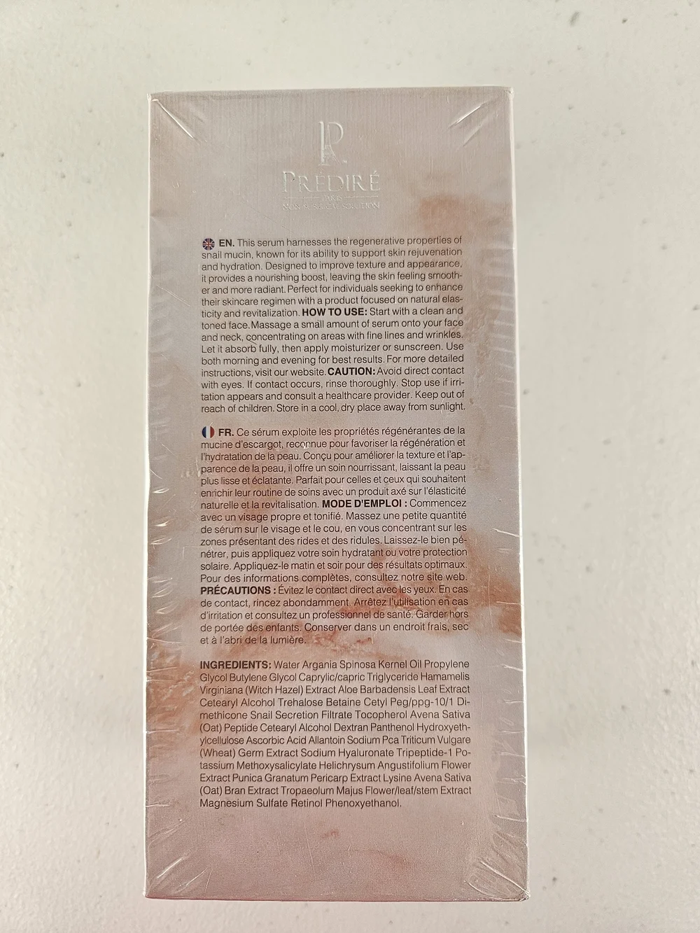 Prédiré Snail Mucin Skin Rejuvenating Serum — Rose Pink